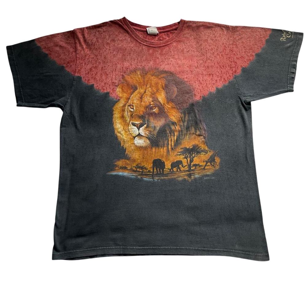 Vintage Rainforest Café Lion Tie-Dye Shirt Men’s L